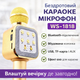 Беспроводной караоке-микрофон Bluetooth DM WS1818 с динамиком и эффектом эха, Желтый - изображение 2