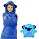 Детская игрушка-толстовка трансформер с капюшоном 70 см Huggle Pets Hoodie ростом до 140 см, из полиэстера, голубая - изображение 2