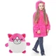 Детская игрушка-толстовка трансформер с капюшоном 70 см Huggle Pets Hoodie ростом до 140 см, из полиэстера, розовая - изображение 3