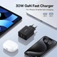 Мережевий зарядний пристрій Baseus Cube Fast Charger Type-C+USB 30W Cluster Black EU (P10111404113-00) - изображение 10