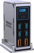 Настільний зарядний пристрій BIKKON BK-122D 300W GAN (PPS PD3.0 QC5.0) Power Display 4C+2A Silver (43732) - зображення 1