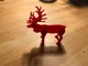 Сборная Декоративная Фигура Олень Reindeer Christmas Card 3Д Печать Красный 10 См - изображение 2