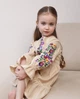 Сукня-вишиванка з льону KASHTANCHIK 74 см бежева - зображення 1