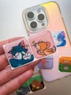 Набор парных объемных 3D наклеек «Tom & Jerry Pink» стикер для декора телефона, ноутбука, блокнота - изображение 3
