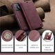 Чохол-книжка CaseMe із нубуку для Xiaomi 11T/Pro Бордовий - зображення 3