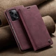 Чехол-книжка CaseMe из нубука для Xiaomi Poco X5 5G Бордовый - изображение 7