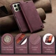 Чехол-книжка CaseMe из нубука для Xiaomi 14T Бордовый - изображение 4