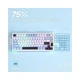 Клавіатура бездротова AULA S75 Pro Blue - изображение 7