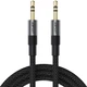 Кабель Acefast J10 AUX Audio TRS M/M 1м Black (6974316285267) - изображение 1