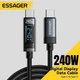 Кабель Essager USB Type-C - USB Type-C 240W/5A PD 3.1 2м - изображение 2