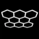 Светодиодная LED лампа HEXAGON 5 сот 235x162,8 см 280W 6500K Освещение для гаража, мастерской и дома - изображение 9