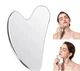 Масажер для обличчя та шиї gua sha скребок сталевий 1шт з чохлом Металік - зображення 1