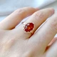 Серебряное кольцо с натуральным янтарем 925 пробы 19,5 размер - изображение 3