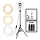 Кольцевая LED лампа селфи 30см Ring Light J30 с держателем для смартфона 3 режима свечения + штатив-трипод 200 см - изображение 1