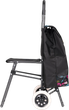 Wózek na zakupy ModernHome by Multistore ze składanym siedzeniem 30 l Czarny (PGJSFC021-BC) - obraz 4
