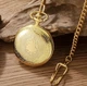 Годинник кварцовий кишеньковий на ланцюжку в стилі vintage з декором круглий колір золотистий матеріал метал - изображение 4