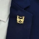 Значок из стали BROCHE брошь бижутерия Животные Кот в очках золотистый BRGV115291 - изображение 6