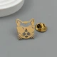 Значок из стали BROCHE брошь бижутерия Животные Кот в очках золотистый BRGV115291 - изображение 5