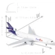 Модель літака 1:300 McDonnell Douglas MD-11 FedEx Express, лита, металева модель вантажного авіалайнеру 20 см - зображення 3