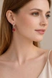 Серьги серебро проба 925 . Украшены камнемSwarovski 8236 - изображение 2