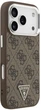Etui plecki Guess 4G Triangle Logo MagSafe do Apple iPhone 17 Pro Max Brown (3666339517625) - obraz 4