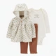 Детский комплект Carter's (толстовка+боди+штанишки) для девочки 464102 76-81 см бежевый - изображение 1