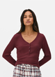 Пижамный лонгслив Primark Flannel Pyjama XS Верх пижамы для дома и сна Бордовый (8908) - изображение 1