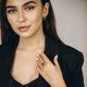 Золота каблучка з синт. зеленим кварцом 111016gq Діамант, 16,5 размер - изображение 7