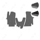 Комплект ковриков Star-Tex на 1-й ряд на Hyundai H-1 II (2007 - ) 1+2 текстиль/Ciak Серый + Черный - изображение 1