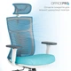 Кресло компьютерное офисное эргономичное OfficePro Balance OC550-W-DG-BL White/Dark Gray/Blue - изображение 11