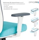 Кресло компьютерное офисное эргономичное OfficePro Balance OC550-W-DG-BL White/Dark Gray/Blue - изображение 14