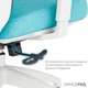 Кресло компьютерное офисное эргономичное OfficePro Balance OC550-W-DG-BL White/Dark Gray/Blue - изображение 17