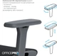 Кресло компьютерное офисное эргономичное OfficePro Wave OC670-B-B-B Black - изображение 15