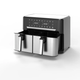 Мультипіч Rotex ROM1210-2XL MultiFry DUO 11 програм 12 л(6+6 л) LED дисплей 2800 Вт Чорний з сірим - зображення 1