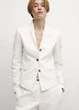 Піджак із сумішевого льону Massimo Dutti 6094906250c54 38 білий (100004780) - зображення 1