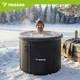 Басейн для моржування Trizand 26799, 320 л, складна кріо-ванна, 5-шарова термоізоляція, з кришкою та аксесуарами, чорна - зображення 3