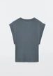 Футболка оверсайз з бавовни Massimo Dutti 6832722505c17 S блакитна (100005415) - зображення 5