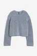 Вязаный свитер H&M 1161770003c53 XL голубой (100004507) - изображение 3