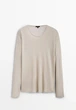 Лонгслив в составе с шерстью Massimo Dutti 6853699806c32 M серый (100004728) - изображение 3