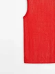 Полупрозрачный топ из смесового льна Massimo Dutti 6239935600c54 L красный (100005402) - изображение 8