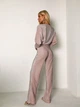 Жіночий комбінезон CHRISTMAS із люрексу Milirud S/L Пудровий (283-19-S/L) - изображение 3