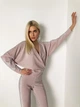 Жіночий комбінезон CHRISTMAS із люрексу Milirud S/L Пудровий (283-19-S/L) - изображение 5
