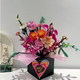 Конструктор Pretty Pink Flower Bouquet Ботанический букет розовый совместимый блочный - изображение 6