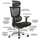 Офисное кресло Mealux S8 Air Fabric Black (HF-S8P F/B) Mealux HF-S8P F/B 904868 - изображение 10