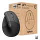 Мишка Logitech Lift Vertical Ergonomic Wireless/Bluetooth for Business Graphite (910-006494) Logitech 910-006494 909197 - зображення 1