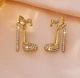 Женские сережки бижутерия "Туфельки" jewelry Золотистые - изображение 2