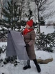 Женский теплый онотонный шарф Дред с бахромой Темно-серый кашемир 210х40 см 00843/51 - изображение 1