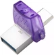 Флеш пам'ять USB Kingston DataTraveler MicroDuo 3С 256GB USB 3.2 Gen1 + Type-C Silver/Purple (DTDUO3CG3/256GB) - зображення 4