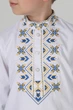 Дитяча вишиванка для хлопчика Квіти життя Folk Moda 140 Білий (kvti-zhittq-zhovto-blakit-310311180) - изображение 3