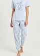 Пижамные хлопковые штаны Primark Printed Bottom Pyjama XXL Низ пижамы Светло-голубой (8947) - изображение 1